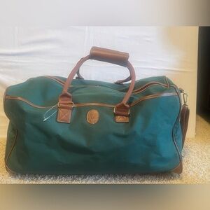 vintage Ralph Lauren Green and Brown Men's Bag
